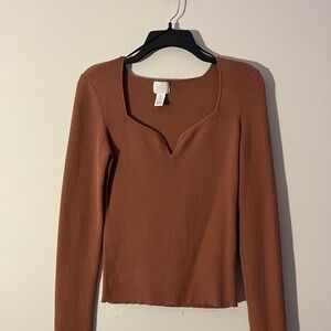 H&M Rust Long Sleeve Top